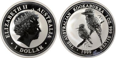 1999-P $1 Kookaburra Ag PR68DCAM