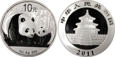 2011 10 Yn Panda Silver PAN-543A MS69