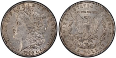 1883 $1 VAM 10, Sextupled Stars AU55
