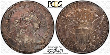 1798 $1 5 Stripes XF45