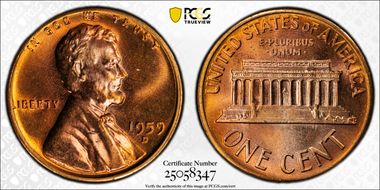 1959-D 1C MS67RD