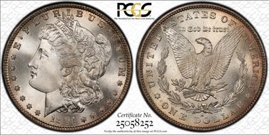 1891-S $1 MS67+