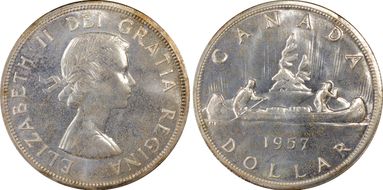 1957 S$1 MS64