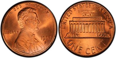 1982-D 1C Zinc, Small Date MS67+ RD