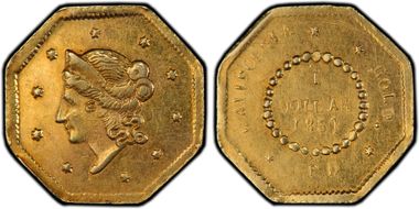 1854 G$1 BG-506 AU58