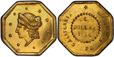1854 G$1 BG-509 MS62