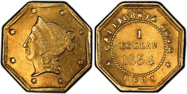 1854 G$1 BG-528 AU55