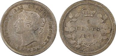 1870 5C Wide Border AU55