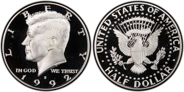 1992-S 50C Silver DDO FS-101 PR68DCAM
