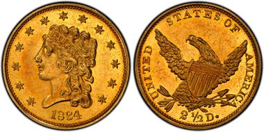 1834 $2.50 Classic MS62