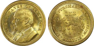 1903 G$1 LA Purchase, McKinley MS66