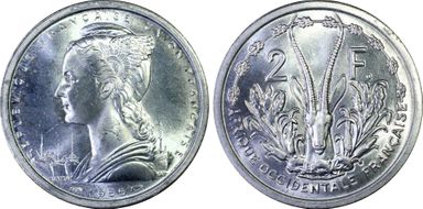 1955 2 Fr Lec-12 MS65