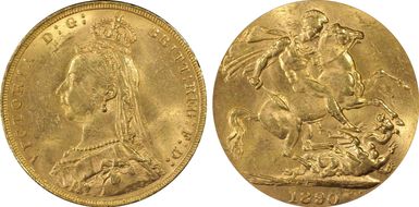 1890 Sov S-3866B 2nd Obv Wide O MS63