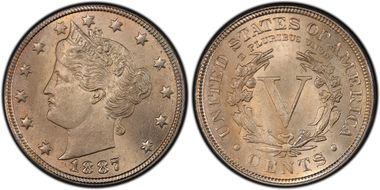1887 5C MS64