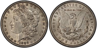 1886-O $1 VAM 11A 2+2 Clash AU50