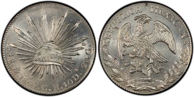 1869-Mo CH 8 R Mo56 MS63