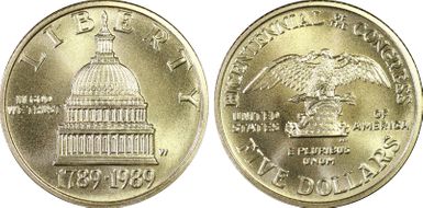 1989-W $5 Congress MS69