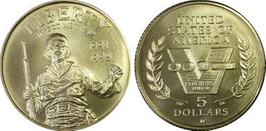 1991-95-W $5 World War II MS69