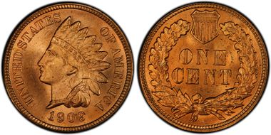 1909 1C Indian MS66RD
