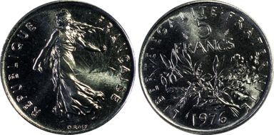 1976 5 Fr Gad-771 MS68