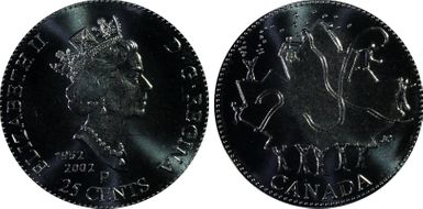 2002-P 25C Canada Day MS67