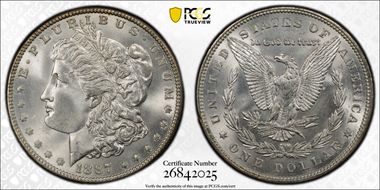 1887 $1 MS66