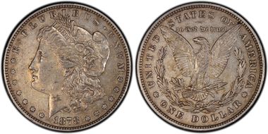 1878 8TF $1 VAM 14.13 Doubled Eyelid XF45