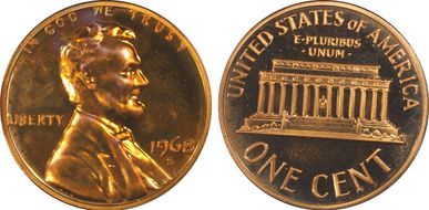 1968-S 1C PR66RD
