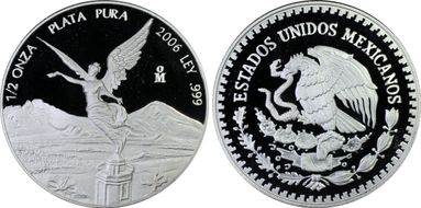 2006-Mo 1/2 oz Libertad Ag PR69DCAM