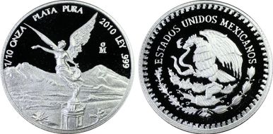 2010-Mo 1/10 oz Libertad Ag PR69DCAM