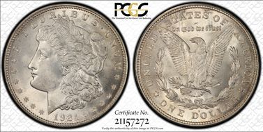 1921-D $1 MS66
