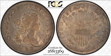 1800 $1 BB-191, AMERICAI AU50