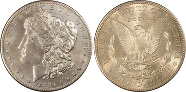 1884-S $1 MS61