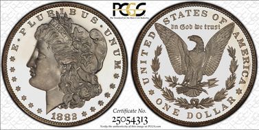 1882 $1 PR67DCAM