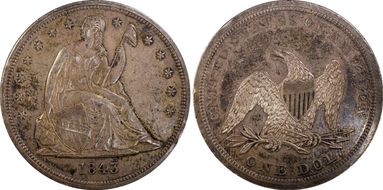 1843 $1 PR53