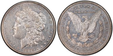 1878-S $1 VAM 62, Long Arrow Shaft AU50