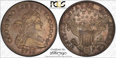 1799 $1 Irregular Date, 13 Stars XF45