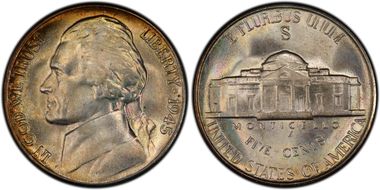 1945-S 5C MS67+