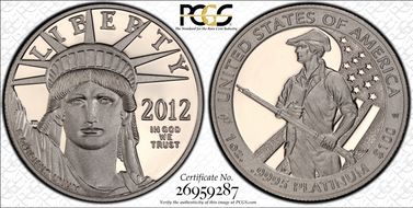 2012-W $100 Statue of Liberty PR70DCAM