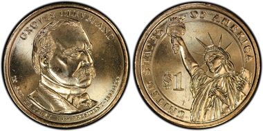 2012-D $1 Weak Edge Lettering Cleveland 24th, Position A MS66