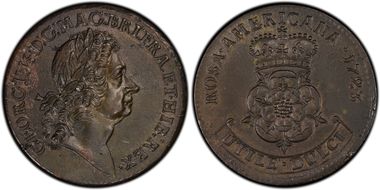 1723 2P Rosa Americana MS62