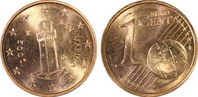 2002-R € 0.01 MS66RD