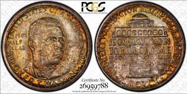 1946 50C Booker T. Washington MS66