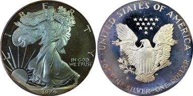 1986-S $1 Silver Eagle PR68DCAM