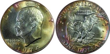 1974-S $1 Silver MS66