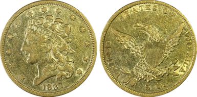 1837 $5 XF45