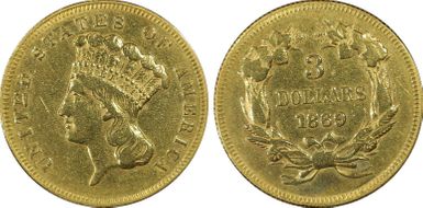 1869 $3 N1