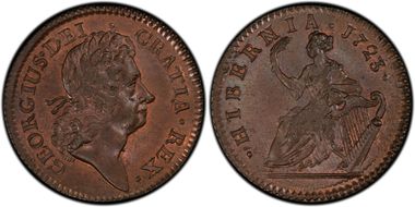 1723 1/2P Hibernia MS65BN