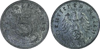 1941-A 5 Pfg J-370 Regular Issue MS64