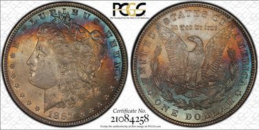 1887 $1 MS64